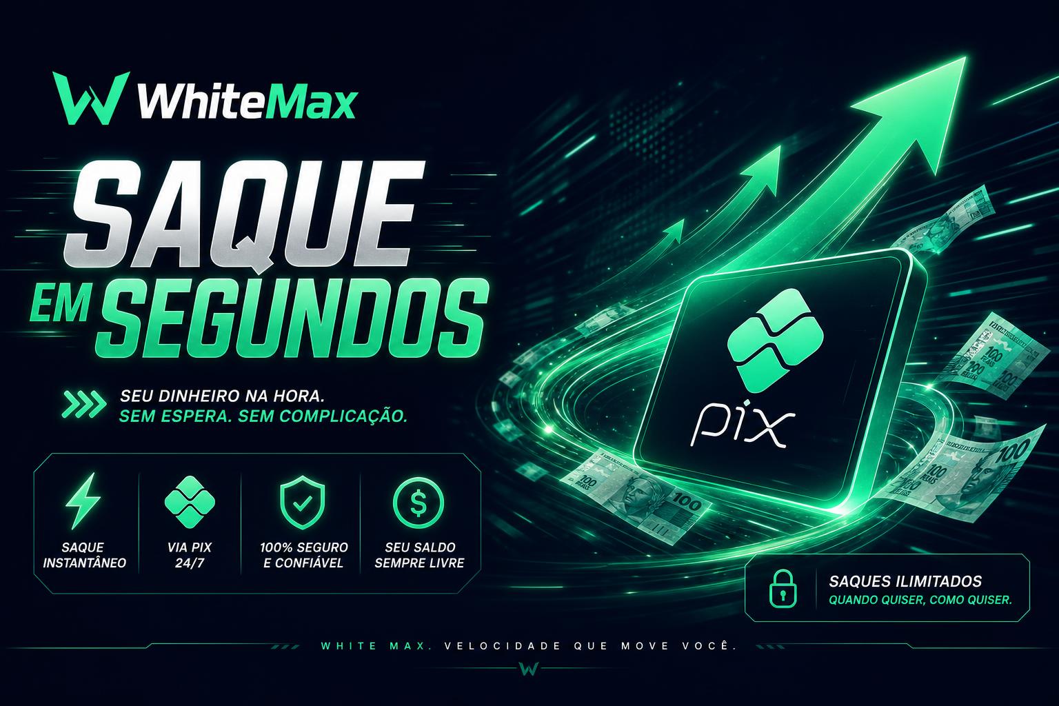 Saque em Segundos — disponível 24/7